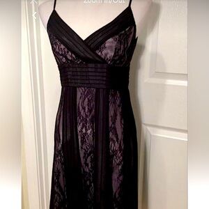Silk lined vintage lace Loft dress - size 4, new Y2K